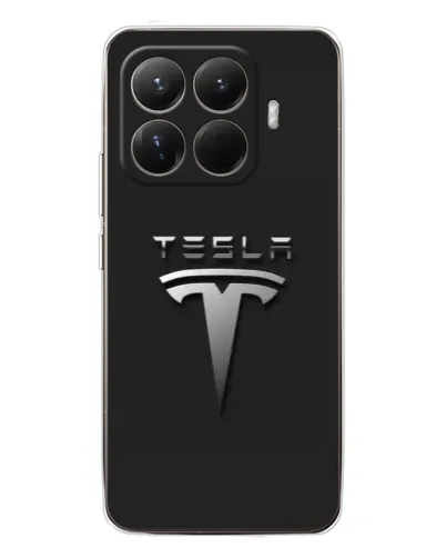 Чехол для Xiaomi 15T Pro с картинкой «Стальной логотип Tesla»