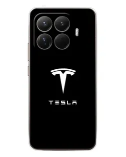 Чехол для Xiaomi 15T Pro с картинкой «Tesla White Logo»