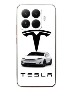 Чехол для Xiaomi 15T Pro с картинкой «Tesla White Style»