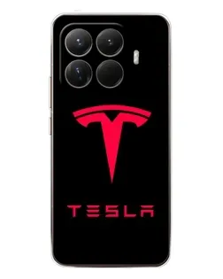 Чехол для Xiaomi 15T Pro с картинкой «Tesla Red Logo»
