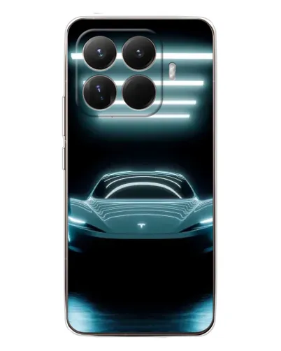 Чехол для Xiaomi 15T Pro с картинкой «Tesla в неоне»