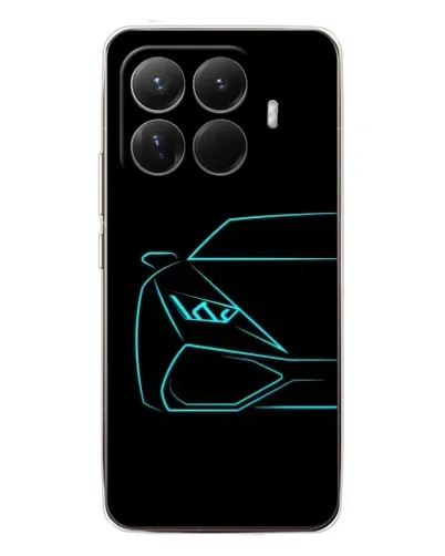 Чехол для Xiaomi 15T Pro с картинкой «Голубой силуэт Lamborghini»