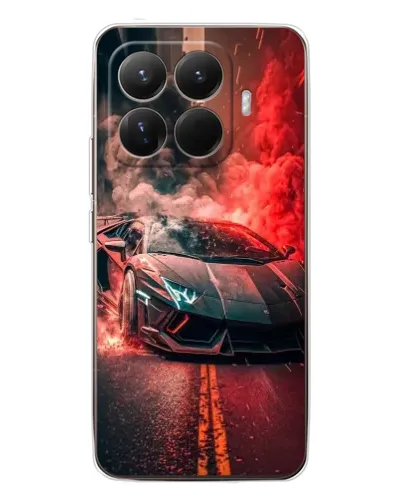 Чехол для Xiaomi 15T Pro с картинкой «Lamborghini красный дым»