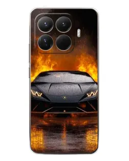 Чехол для Xiaomi 15T Pro с картинкой «Lamborghini в огне»