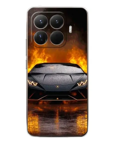 Чехол для Xiaomi 15T Pro с картинкой «Lamborghini в огне»