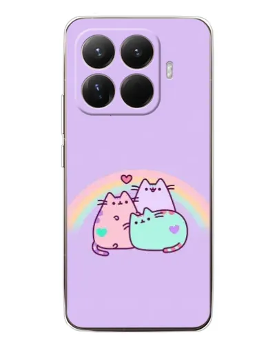 Чехол для Xiaomi 15T Pro с картинкой «Радужные Пушины»