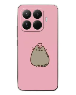 Чехол для Xiaomi 15T Pro с картинкой «Pusheen сердце»