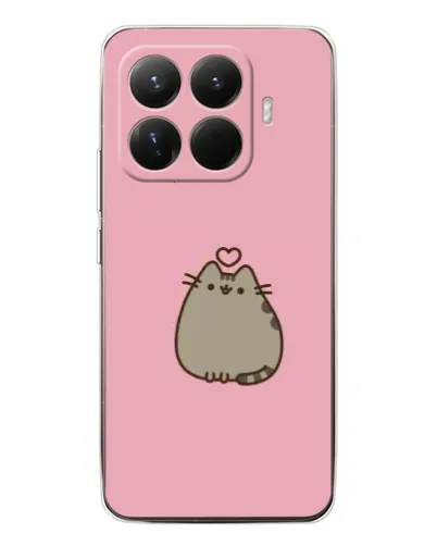 Чехол для Xiaomi 15T Pro с картинкой «Pusheen сердце»