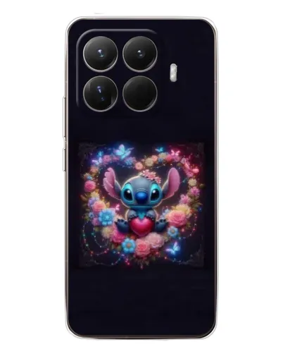 Чехол для Xiaomi 15T Pro с картинкой «Stitch в цветах»