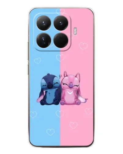 Чехол для Xiaomi 15T Pro с картинкой «Stitch и Angel Love»