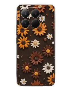 Чохол для Xiaomi 15T Pro з картинкою «Візерунок з маленьких соняшників»