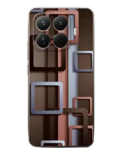 Чохол для Xiaomi 15T Pro з картинкою «Коричневі об'ємні квадрати» Чохол для Xiaomi 15T Pro з картинкою «Коричневі об'ємні квадрати»