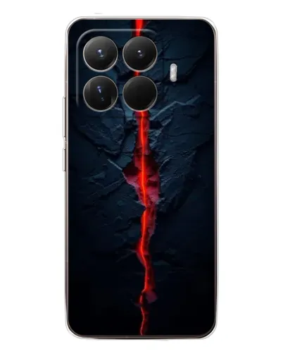 Чехол для Xiaomi 15T Pro с картинкой «Kрасная лавовая трещина»
