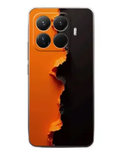 Чехол для Xiaomi 15T Pro с картинкой «Оранжевый разлом»