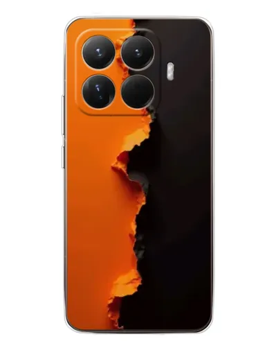 Чехол для Xiaomi 15T Pro с картинкой «Оранжевый разлом»