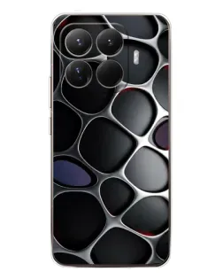 Чехол для Xiaomi 15T Pro с картинкой «Объемная темная решетка»