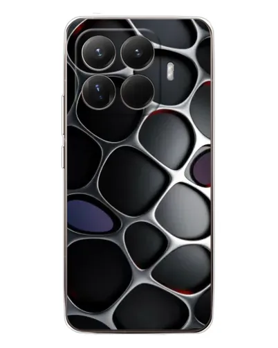 Чехол для Xiaomi 15T Pro с картинкой «Объемная темная решетка»