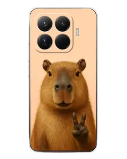 Чехол для Xiaomi 15T Pro с картинкой «Капибара виктория»