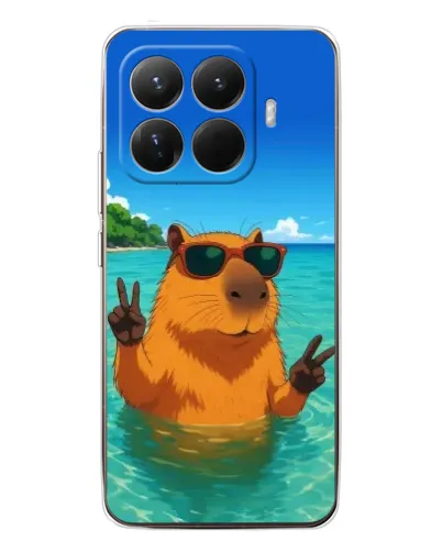 Чехол для Xiaomi 15T Pro с картинкой «Морская капибара»