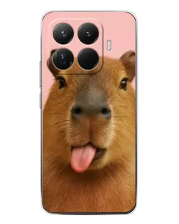 Чехол для Xiaomi 15T Pro с картинкой «Капибара с языком»