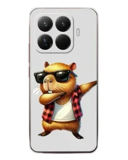Чехол для Xiaomi 15T Pro с картинкой «Капибара рэпер даб»
