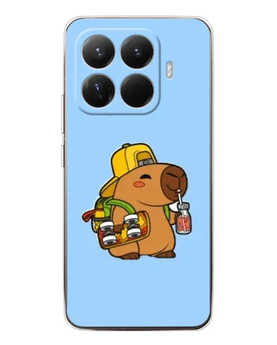 Чехол для Xiaomi 15T Pro с картинкой «Капибара на скейте»
