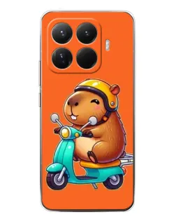 Чехол для Xiaomi 15T Pro с картинкой «Капибара на скутере»