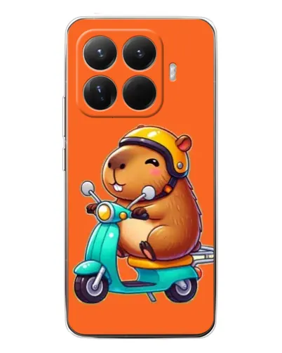 Чехол для Xiaomi 15T Pro с картинкой «Капибара на скутере»