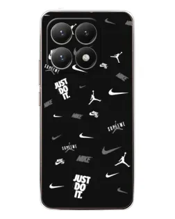 Чехол для Xiaomi 15T с картинкой «Nike Black Pattern»