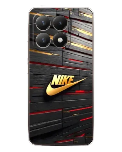 Чехол для Xiaomi 15T с картинкой «Золотой Nike на металле»