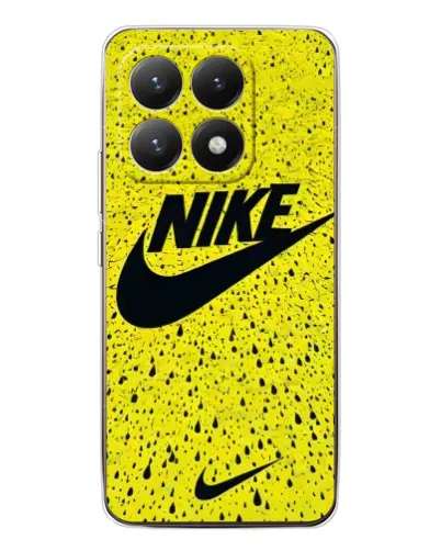 Чехол для Xiaomi 15T с картинкой «Желтый текстурный Nike»