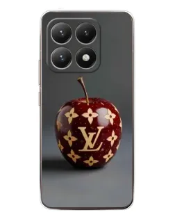 Чехол для Xiaomi 15T с картинкой «Красное яблоко LV»