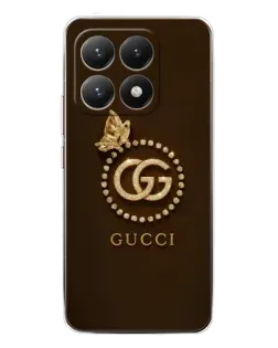 Чехол для Xiaomi 15T с картинкой «Gucci — золотая бабочка»