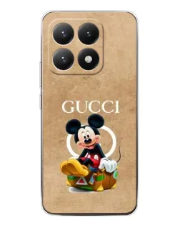 Чехол для Xiaomi 15T с картинкой «Микки Маус Gucci — крафт»