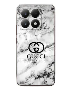 Чехол для Xiaomi 15T с картинкой «Gucci — мраморный шик»