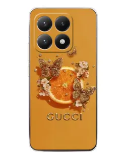 Чехол для Xiaomi 15T с картинкой «Gucci — золотые бабочки» Чехол для Xiaomi 15T с картинкой «Gucci — золотые бабочки»