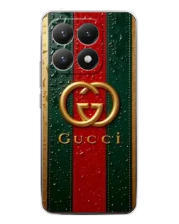 Чехол для Xiaomi 15T с картинкой «Gucci — фирменная полоса и золото» Чехол для Xiaomi 15T с картинкой «Gucci — фирменная полоса и золото»