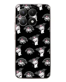 Чохол для Xiaomi 15T з картинкою «Чорний паттерн Kuromi»