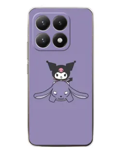 Чохол для Xiaomi 15T з картинкою «Kuromi на ліловому фоні»
