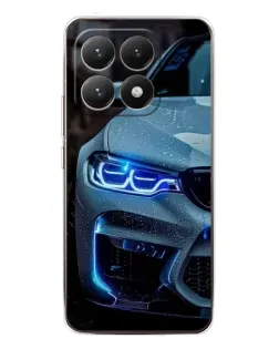 Чехол для Xiaomi 15T с картинкой «Взгляд BMW с синими фарами»