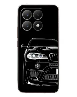 Чехол для Xiaomi 15T с картинкой «Темный силуэт BMW»