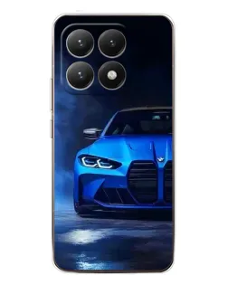 Чехол для Xiaomi 15T с картинкой «Голубая BMW M4»