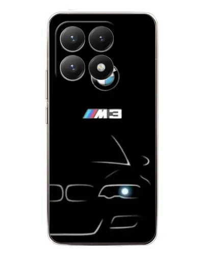 Чехол для Xiaomi 15T с картинкой «Минималистичный принт BMW M3»