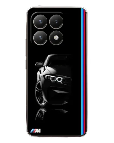 Чехол для Xiaomi 15T с картинкой «Силуэт BMW в темноте»