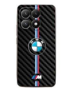 Чехол для Xiaomi 15T с картинкой «Эмблема BMW и карбон»