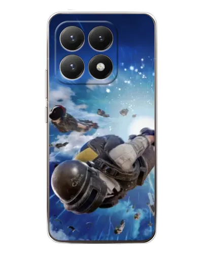 Чехол для Xiaomi 15T с картинкой «Десант PUBG — прыжок»