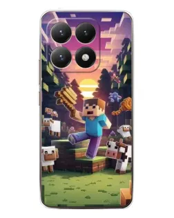 Чехол для Xiaomi 15T с картинкой «Стив на ферме» Чехол для Xiaomi 15T с картинкой «Стив на ферме»