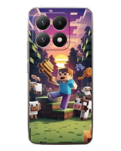 Чехол для Xiaomi 15T с картинкой «Стив на ферме»