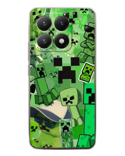 Чехол для Xiaomi 15T с картинкой «Криперы Minecraft»