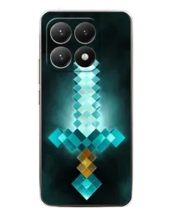 Чехол для Xiaomi 15T с картинкой «Алмазный меч неон»